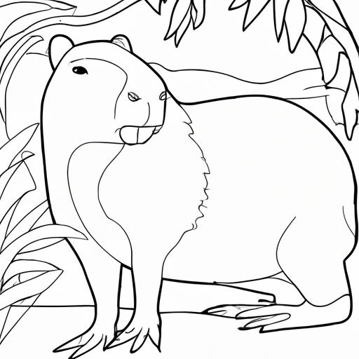 Capybara Coloring Page – Free & Easy Capybara Drawings To Print & Paint ...